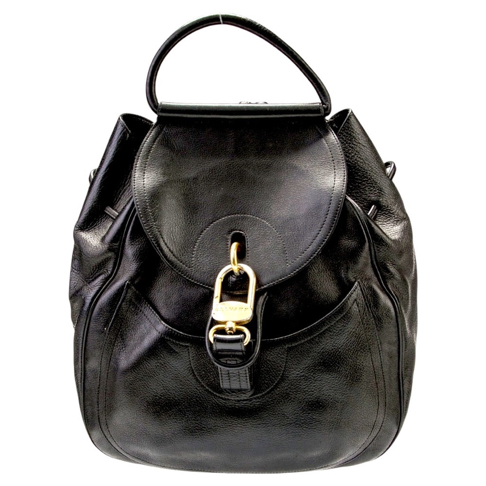 Delvaux Vintage Full-Size Backpack in Black Jumping Box Calf Leather—EXCELLENT!